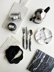 Marble Venice Fog Canapé Plate Set of 4