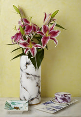 Marble Venice Fog 14" Tall Vase