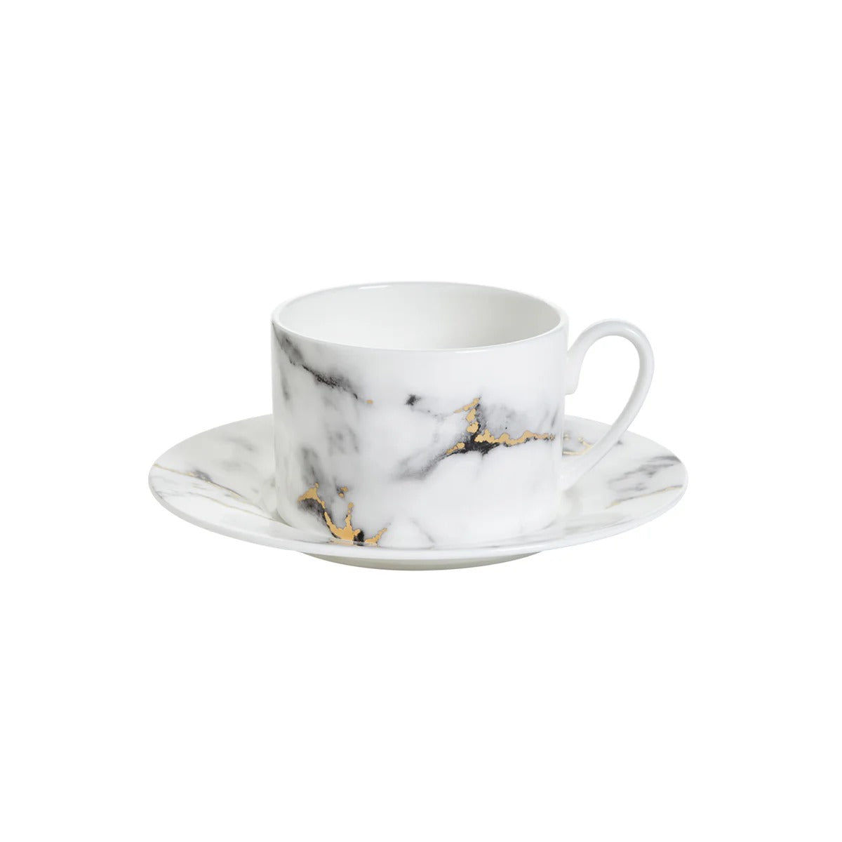 Marble Venice Fog Tea Cup Saucer