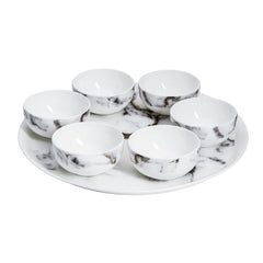 Marble Venice Fog Seder Plate/ Appetizer Set