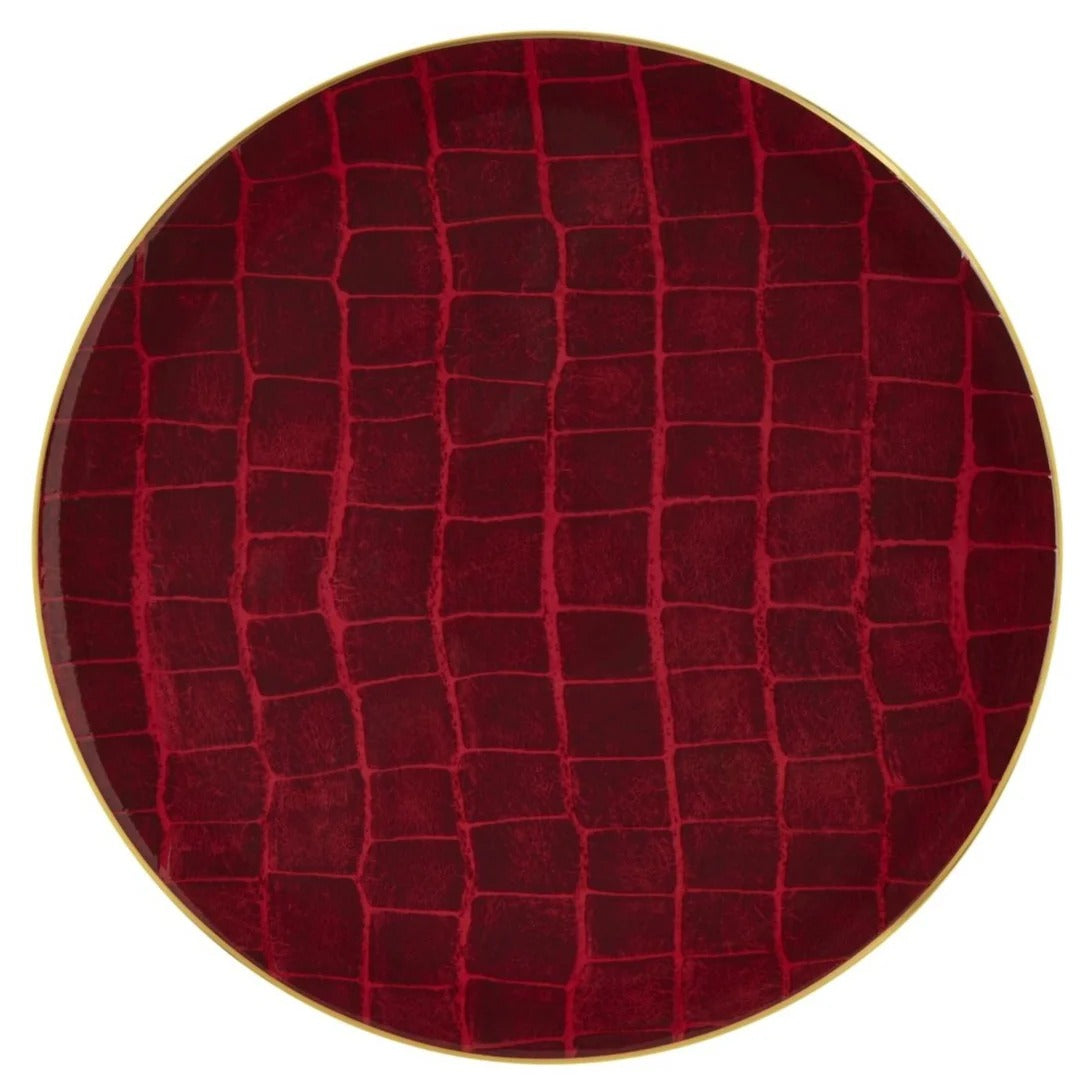 Alligator Ruby Charger Plate