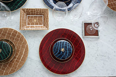Alligator Ruby Charger Plate