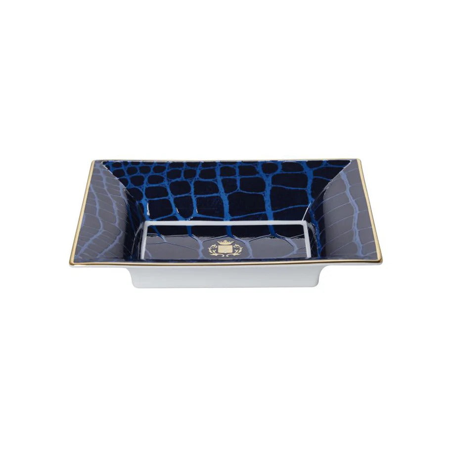 Alligator Sapphire Vide Poche/ Jewelry Tray