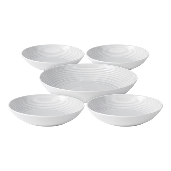 White 5 Piece Pasta Set