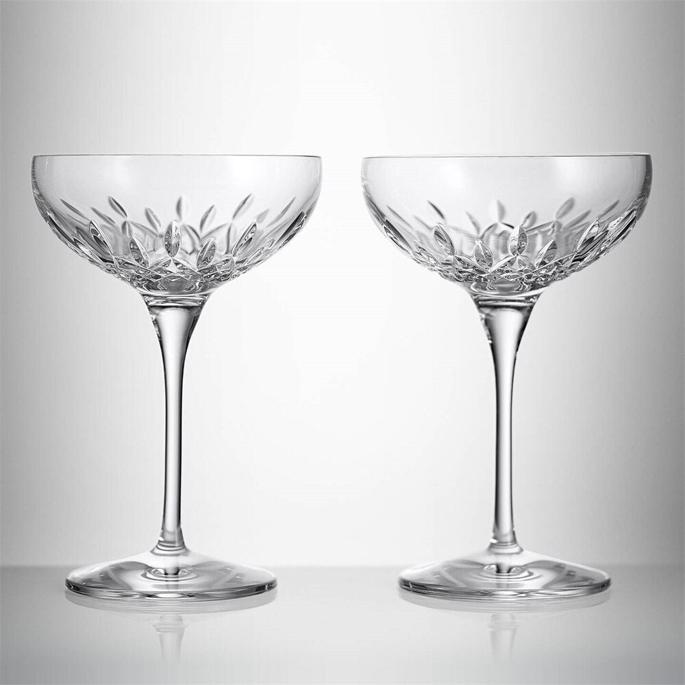 Lismore Essence Champagne Saucer, Pair