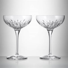 Lismore Essence Champagne Saucer, Pair