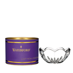 Giftology Lismore Heart Bowl 10cm 4in, Purple Box