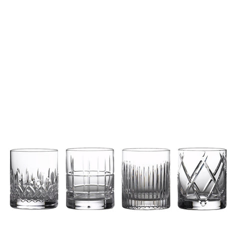 Short Stories Double Old Fashioned, Set Of 4 Mixed