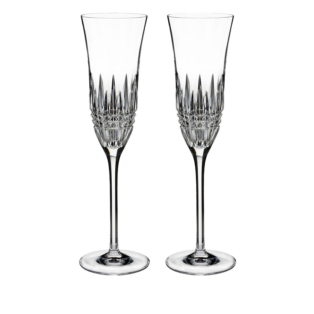 Set of Waterford Crystal 12 Days of Christmas Champagne Flutes at