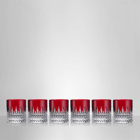 New Year Celebration Small Tumbler Red, Set Of 6
