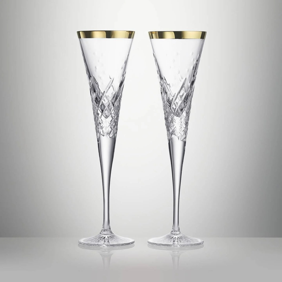 Gilded Toasting Flute 4.5oz, Set of 2