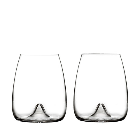 Elegance Stemless Wine Glass, Pair