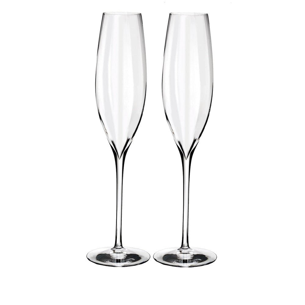Elegance Optic Flute 240ml 8floz, Set of 2