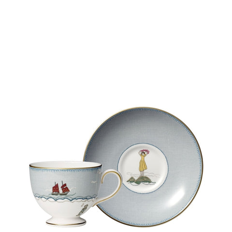 Kit Kemp Sailor'S Farewell Teacup & Saucer Set
