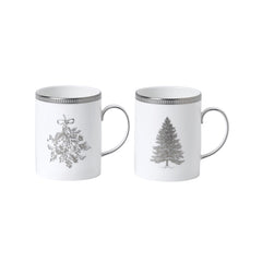 Winter White Mug, Set Of Two