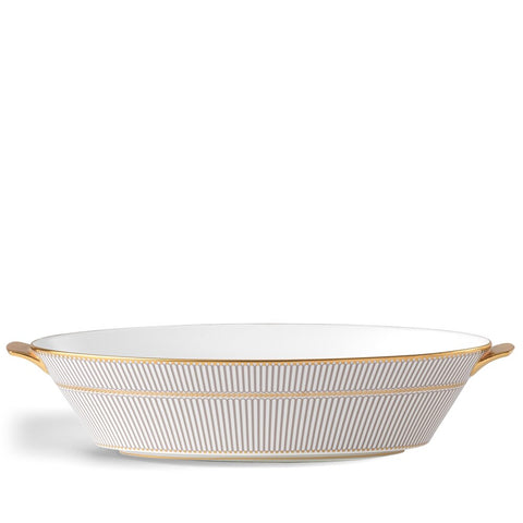 Anthemion Grey Oval Serving Bowl