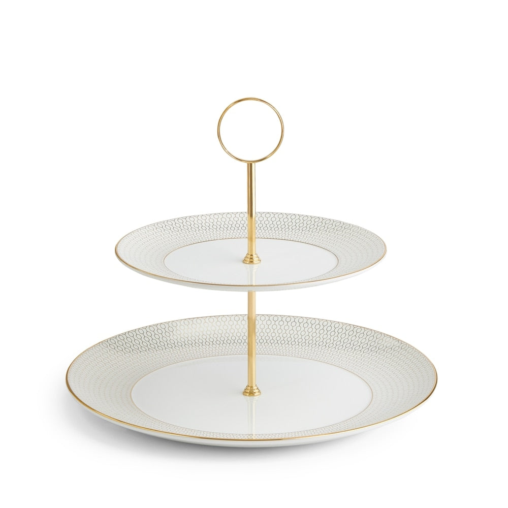 Gio Gold Two-Tier Cake Stand