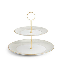 Gio Gold Two-Tier Cake Stand