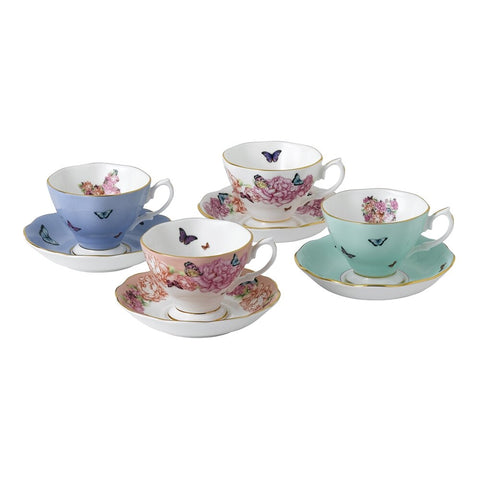 Royal Albert Miranda Kerr Friendship Teacups & Saucers, Set Of 4