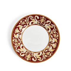 Renaissance Red Plate 9.1Inch Florentine Accent