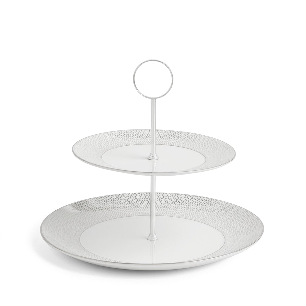 Gio Platinum 2 Tier Cake Stand