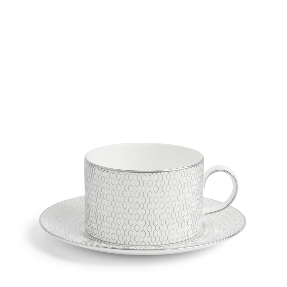 Gio Platinum Teacup & Saucer