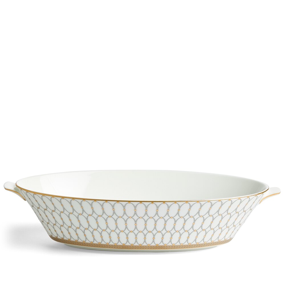 Renaissance Grey Oval Serving Bowl