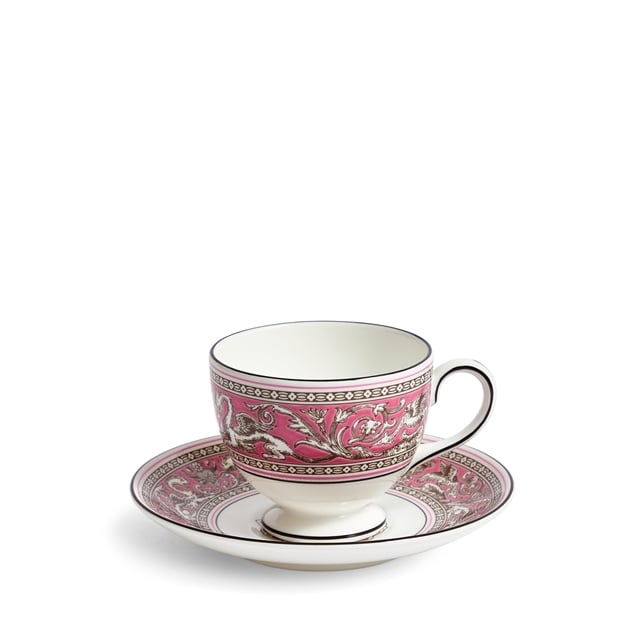 Florentine Fuchsia Teacup & Saucer 174ml 5.8floz