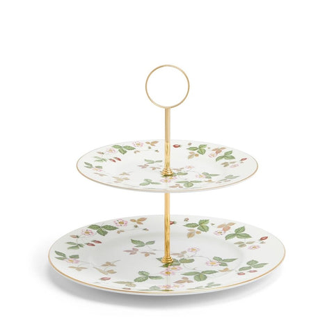 Wild Strawberry 2-Tier Cake Stand