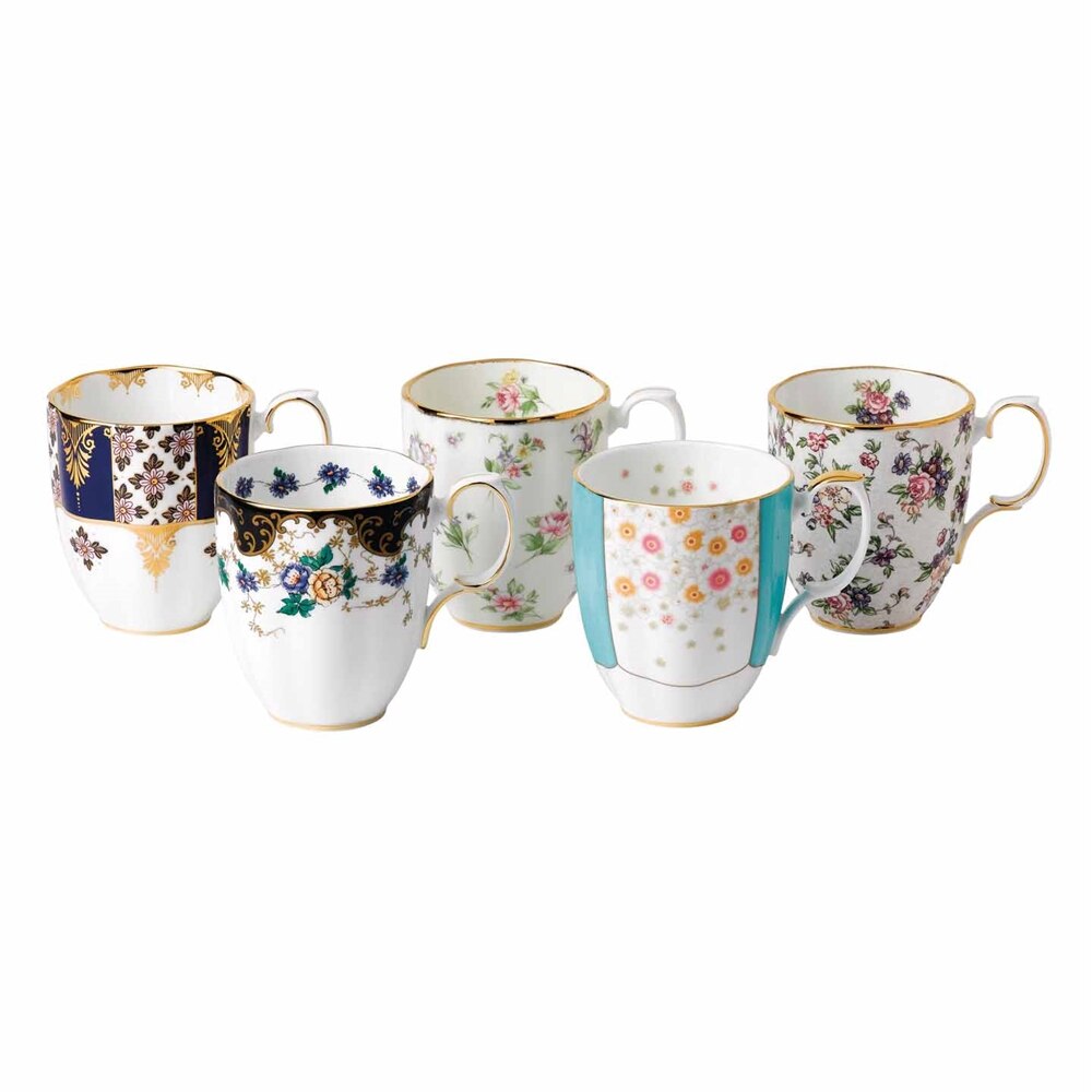 Royal Albert 100 Years Of Royal Albert 1900-1940 5-piece Mug Set