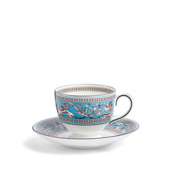 Florentine Turquoise Teacup And Saucer