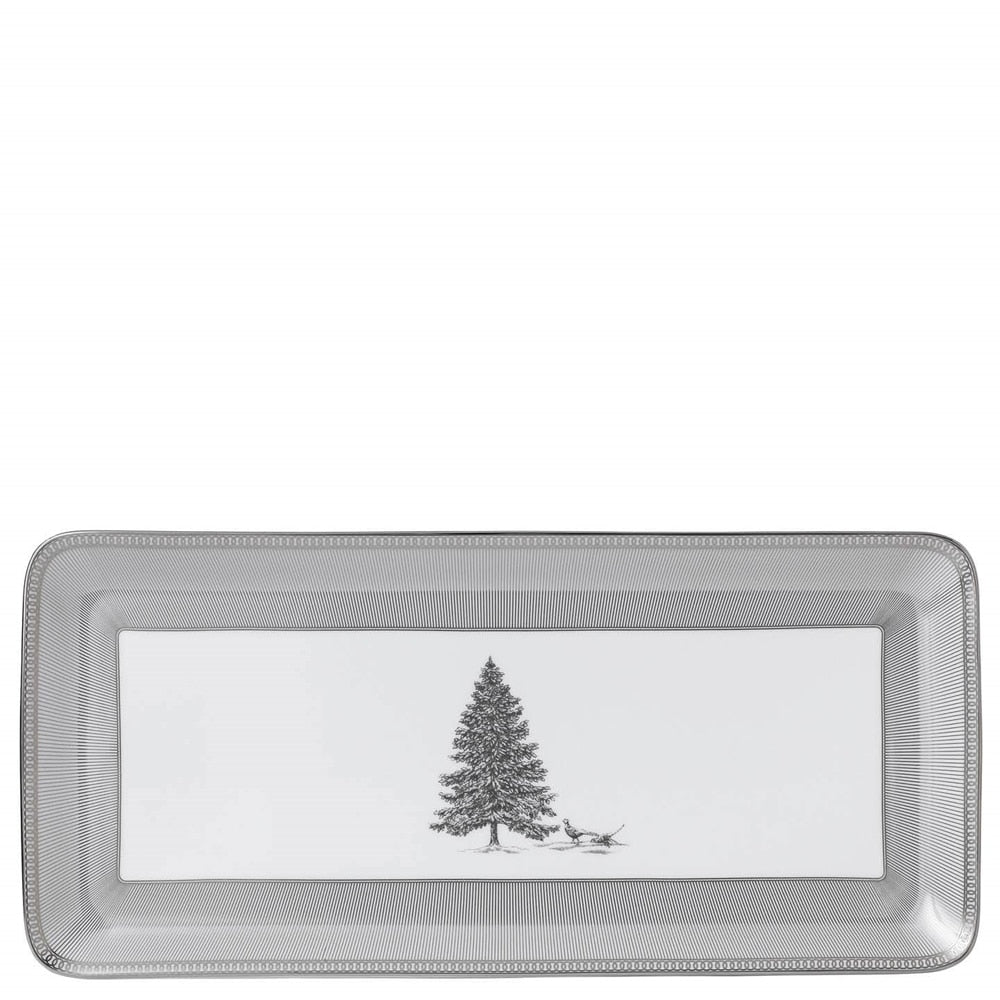 Winter White Sandwich Rectangular Tray