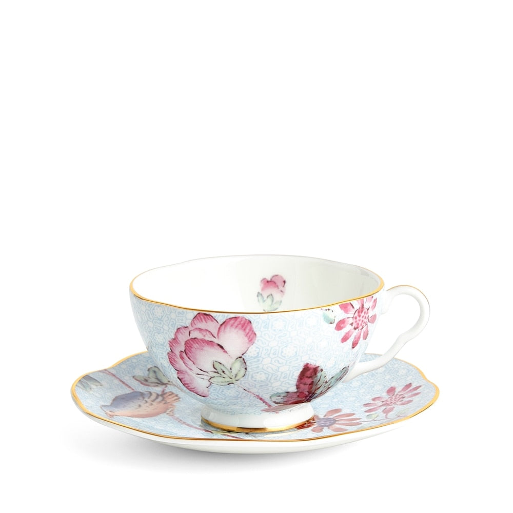 Cuckoo Blue Teacup & Saucer