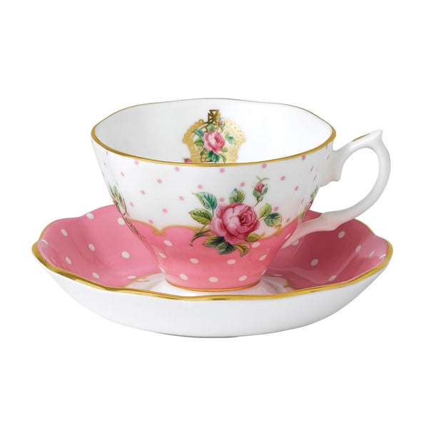 Royal Albert Cheeky Pink Vintage Teacup & Saucer