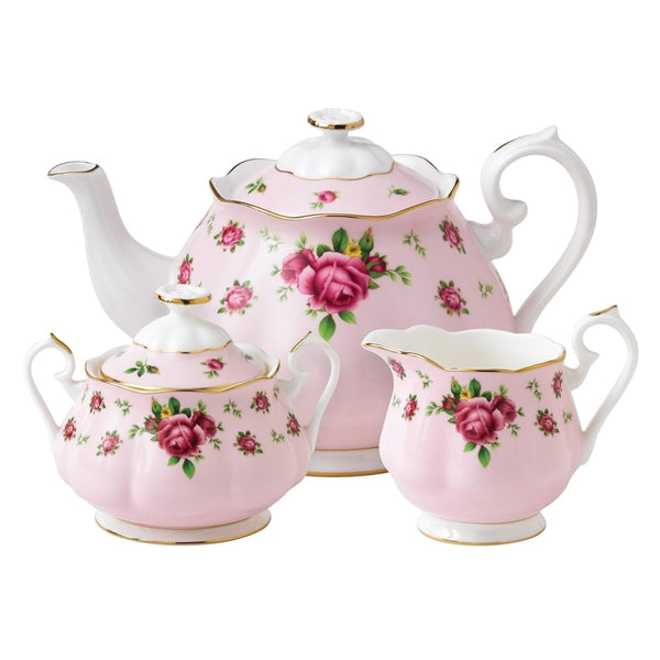 Royal Albert New Country Roses Pink 3-piece Tea Set