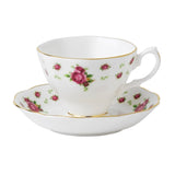 Royal Albert New Country Roses White Vintage Teacup & Saucer Boxed Set