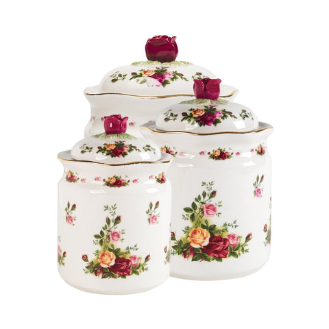 Royal Albert Old Country Roses Canisters, Set Of 3