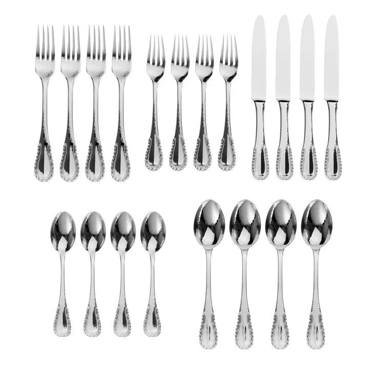 Merletto Mirrored 18/10 Stainless Steel 20 Piece Flatware Set