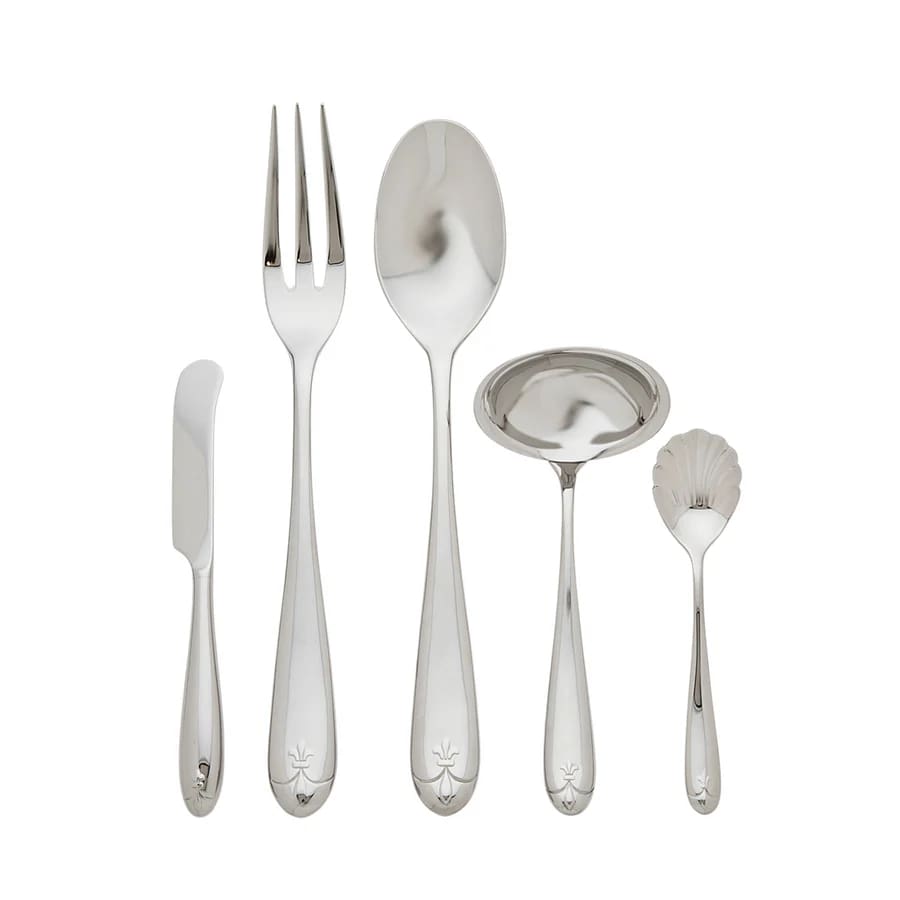 Fiordalisi Mirrored 18/10 Stainless Steel 5 Piece Hostess Set