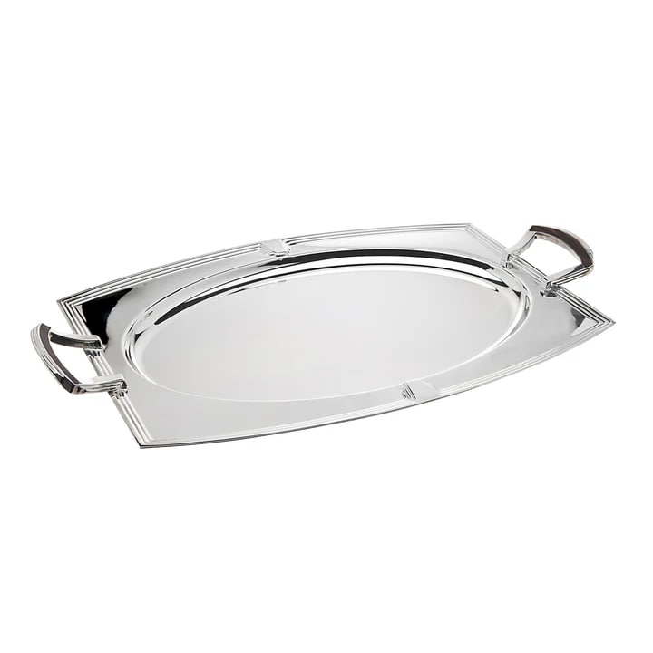 Art Deco Mirrored Oval Tray