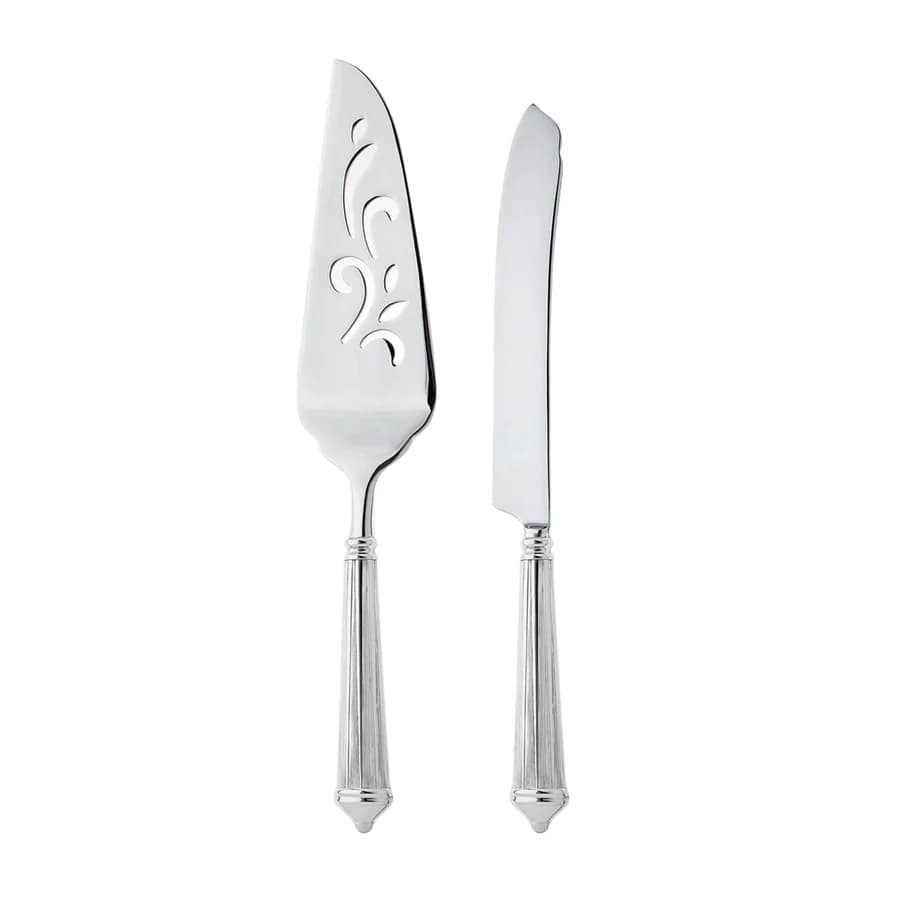 Rialto Mirrored 18/10 Stainless Steel Oversized 2 Piece Cake Serving Set