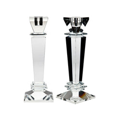 Classic Euro Crystal Tapered Candle Holder Set