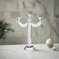 Traditional 3-lite Crystal Candelabra