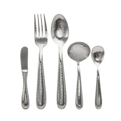 Florence Mirrored Hammered 18/10 Stainless Steel Serving Spoon