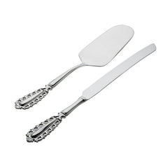 Villa D'este Mirrored 18/10 Stainless Steel 2 Piece Cake Serving Set