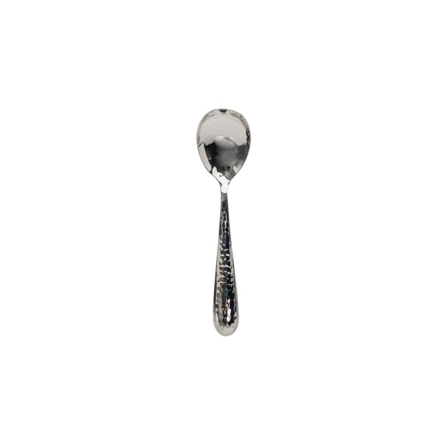 Florence Mirrored Hammered 18/10 Stainless Steel Sugar Spoon