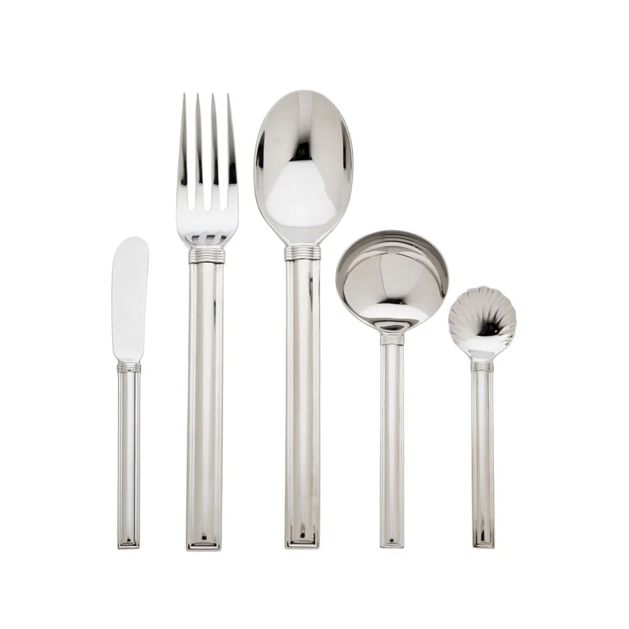 Capri Mirrored 18/10 Stainless Steel 5 Piece Hostess Set