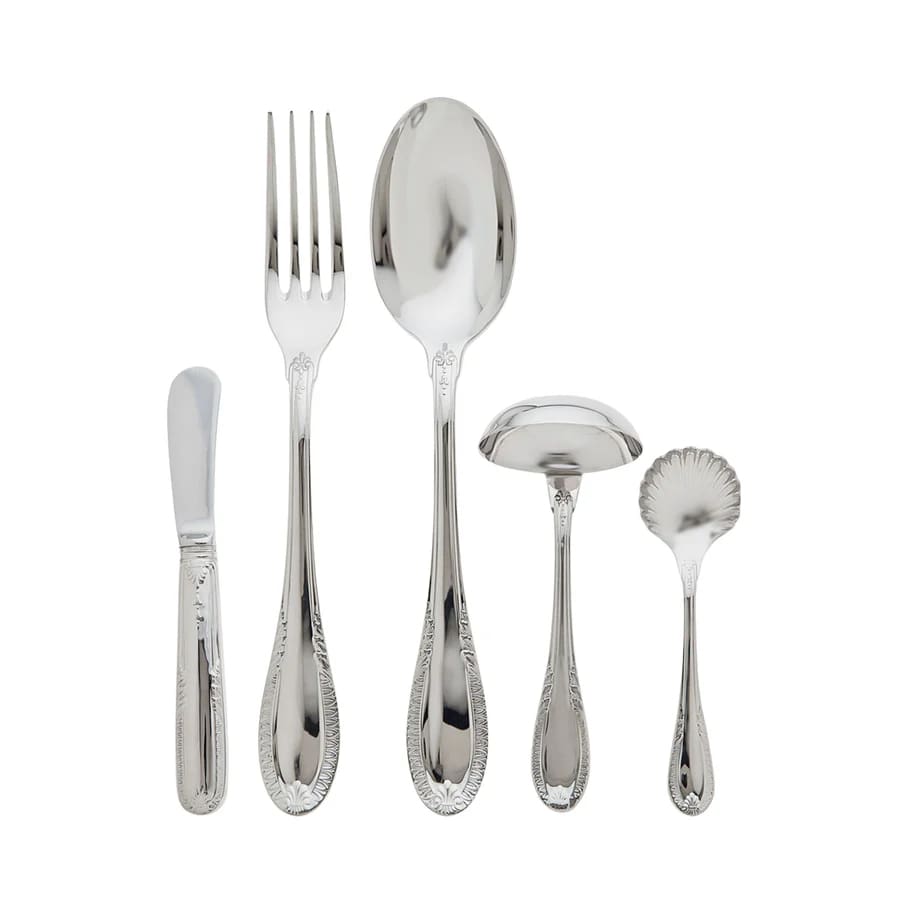 Impero Mirrored 18/10 Stainless Steel 5 Piece Hostess Set