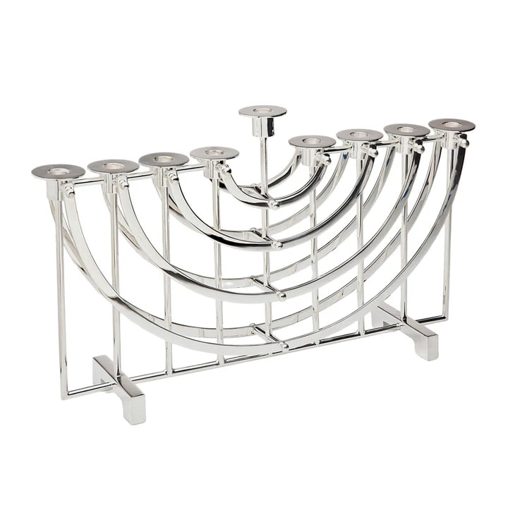 Suspension Mirrored Stainless Steel Menorah