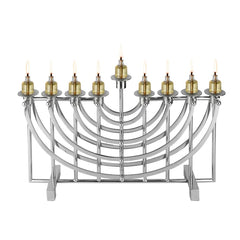 Suspension Mirrored Stainless Steel Menorah